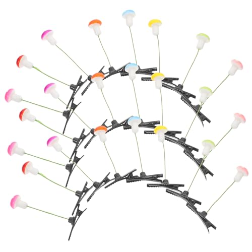 HAPINARY 30 Pièces Barrette Champignon Colorée pour Filles Accessoires de Festifs et Cosplay