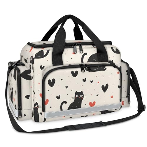GzLeyigou First Aid Bags Empty, Fluffys Cats Emergency Bag First Aid Kit Multiple Compartment Kit Carrier On Call Trauma Bag For Paramedics Emergency Medical Supplies Kit