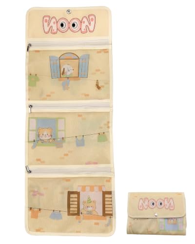 Travel Underwear Organizer with Zipper for Panty Socks Storage(Yellow)