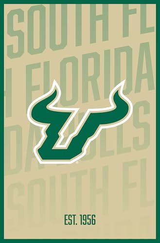 R and R Imports South Florida Bulls Vintage College Poster Officially Licensed Collegiate Product 18 x 24-Inches