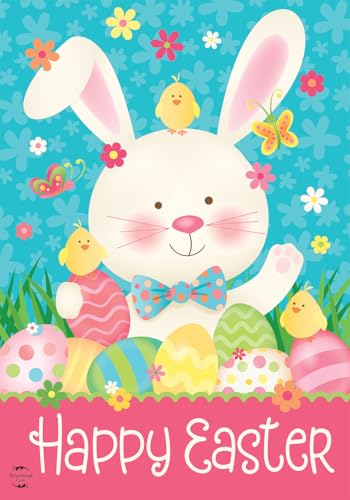 Briarwood Lane Garden Flag 12x18 For Outdoor Easter Bunny and Chicks For Easter Garden Flag Flags For Outside