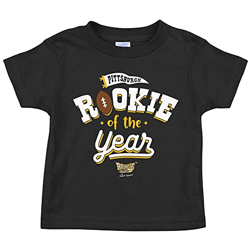Pittsburgh Football Fans. Rookie Of The Year Baby Apparel (Nb-7T) (Black Toddler Tee, 2T) #TOP29
