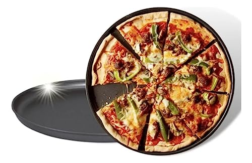 Kit 2 Formas Para Pizza Assadeira Carbono Antiaderente 36cm