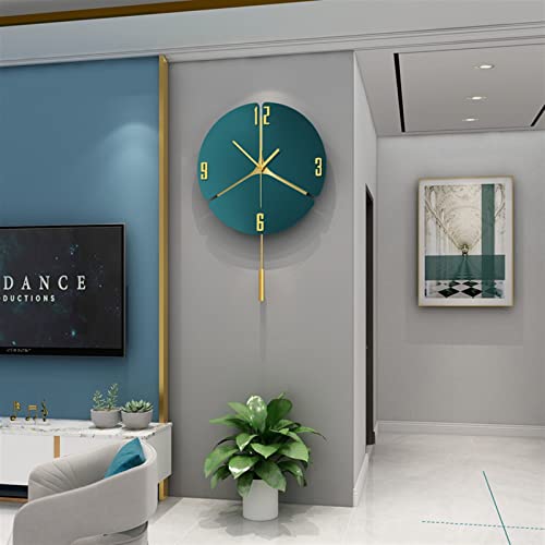 Horloge suspendue moderne noire de 45 cm idéale pour une salle à manger