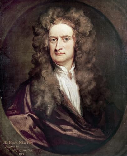 Peinture célèbre Newton decoration murale salon chic avec ce grand portrait d'astronome
