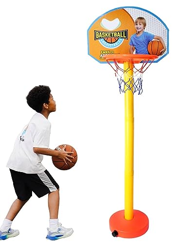 Image of Prime Basketball Set for Kids Best Playing Toy Gift to Your Child Height Adjustable and Portable Basketball with Stand for 1 Year to 10 Years Kids Game Toys (Multicolor Basket Ball Set)