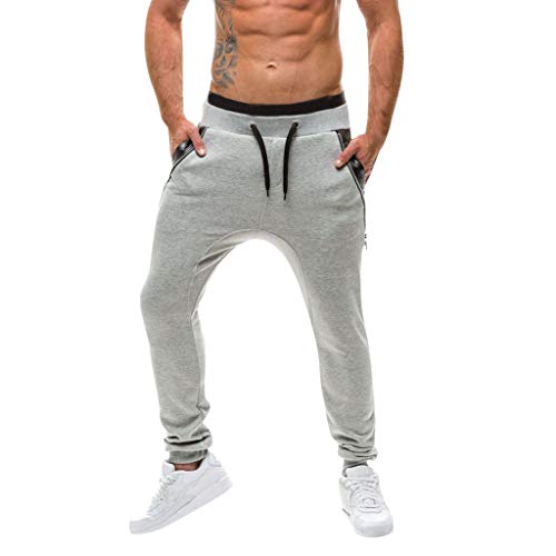 Subfamily Pantalones Deportivos de Moda para Hombres con Costura de Hip Hop...