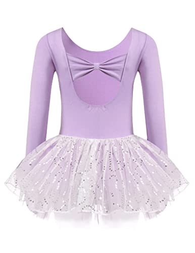 Zaclotre Girls Ballet Long Sleeve Skirted Leotards with Tutus Skirt Dance Dress Ballerina Outfits