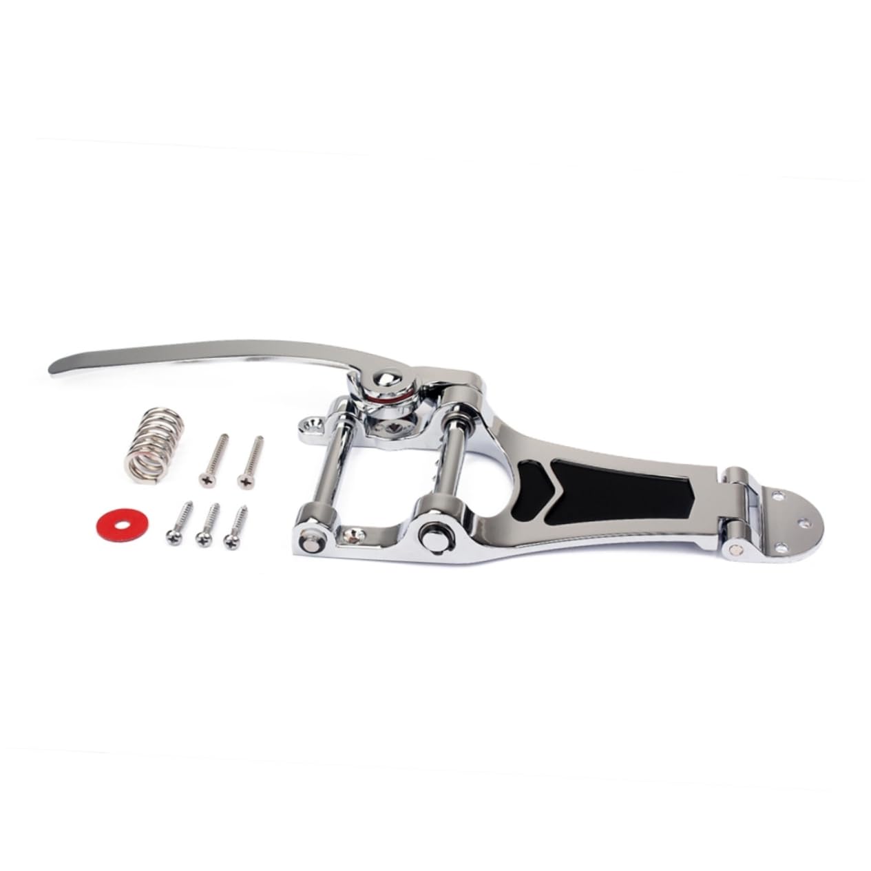 Ponte Tremolo Vibrato Ga409 per Chitarra Elettrica Argento | Set Tailpiece in Metallo, Leggero e Ben Lucidato, Ricambio per Parti Chitarra Elettrica