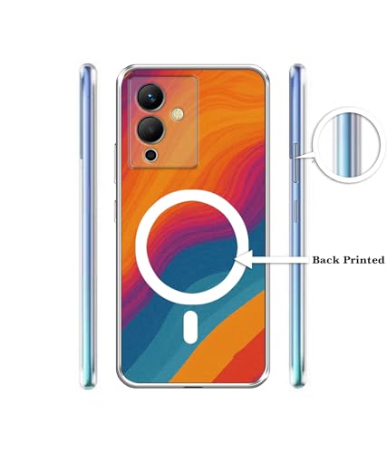 Image of Case Cover for Infinix Note 12 Pro 5G Sunset Spectrum Waves Magnetic Ring Design (Not Magnetic Compatible) | UV Printed Soft TPU Shockproof Back Case for Infinix Note 12 Pro 5G