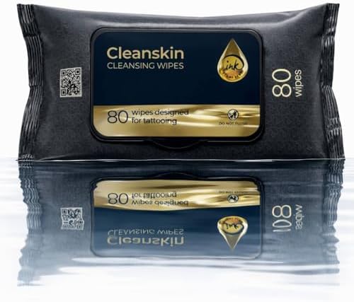 Cleanskin Tattoo Wipes 80 Count, Green Soap for Tattooing, PMU & Aftercare