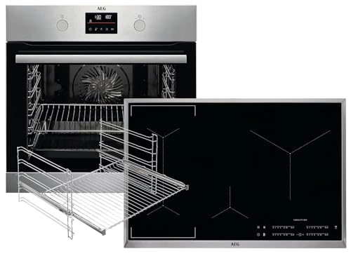 AEG BP36I844X Set Pyrolyse Backofen BPB335060M + Induktionskochfeld IKB84441XB + Teleskopauszug TR1LFV
