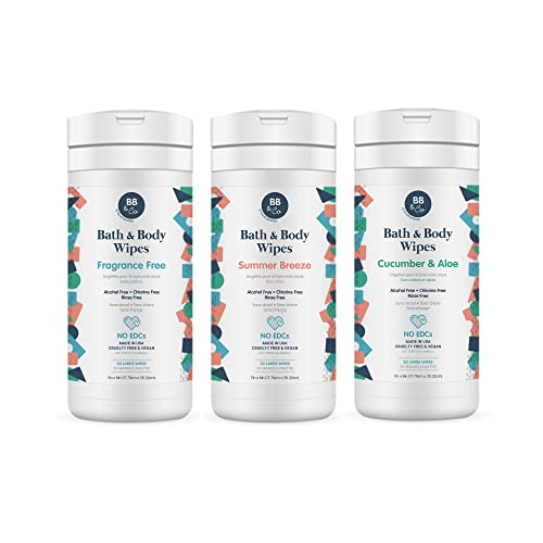 Bb&Co Bath & Body Wipes — Fragrance Free — 30 Wipes — Use As Diaper Wipes, For Bath & To Freshen — Alcohol, Chlorine, & Rinse Free — No Edcs — Safer For Baby — Good For The Whole Family — Made In Usa #TOP2