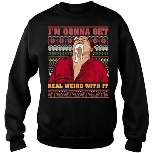 Vintage Surreal Humor Graphic Sweater – Get Weird With It Style, Multiple Sizes