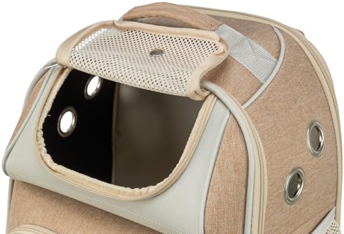 TRIXIE Hunde-Rucksack Willow - Hunderucksack bis 7kg - Rucksack für Hunde, integrierte Kurzleine und gepolsterte Rückenpartie für hohen 28831