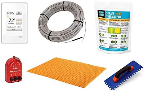 Schluter Ditra Signature Floor Heating Kit -113 Square Feet- Includes Touchscreen Programmable Thermostat, Heat Membrane, Heat Cable DHEHK120113, Safe Installation Tools, Heat Enhancing Additive