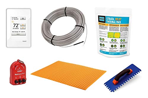 Schluter Ditra Signature Floor Heating Kit -64 Square Feet- Includes  Touchscreen Programmable Thermostat, Heat Membrane, Heat Cable DHEHK12064,  Safe Installation Tools, Heat Enhancing Additive - Amazon.com