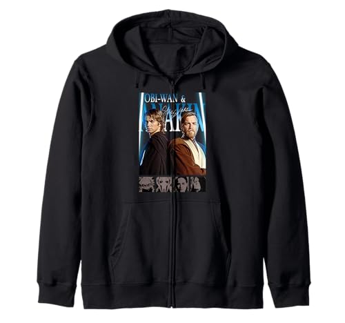 Sweat Star Wars Obi-Wan & Anakin à capuche cadeau idéal fan de saga