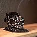 Incienso de Santa Fe – Black Steam Engine Natural Wood Incense Burner, Includes 20 Piñon Incense Bricks - Made in The USA