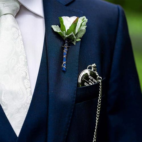 Visxcnu Taschenuhr Kette mit 2 Haken, Metall Taschenuhrkette, Weste Kette Uhr, Clip Taschenuhr Kette, Taschenuhr Kette, für Männer Frauen