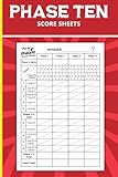 Phase 10 Score Sheets: Large Print Scorekeeping Score Cards for Phase 10 games -...