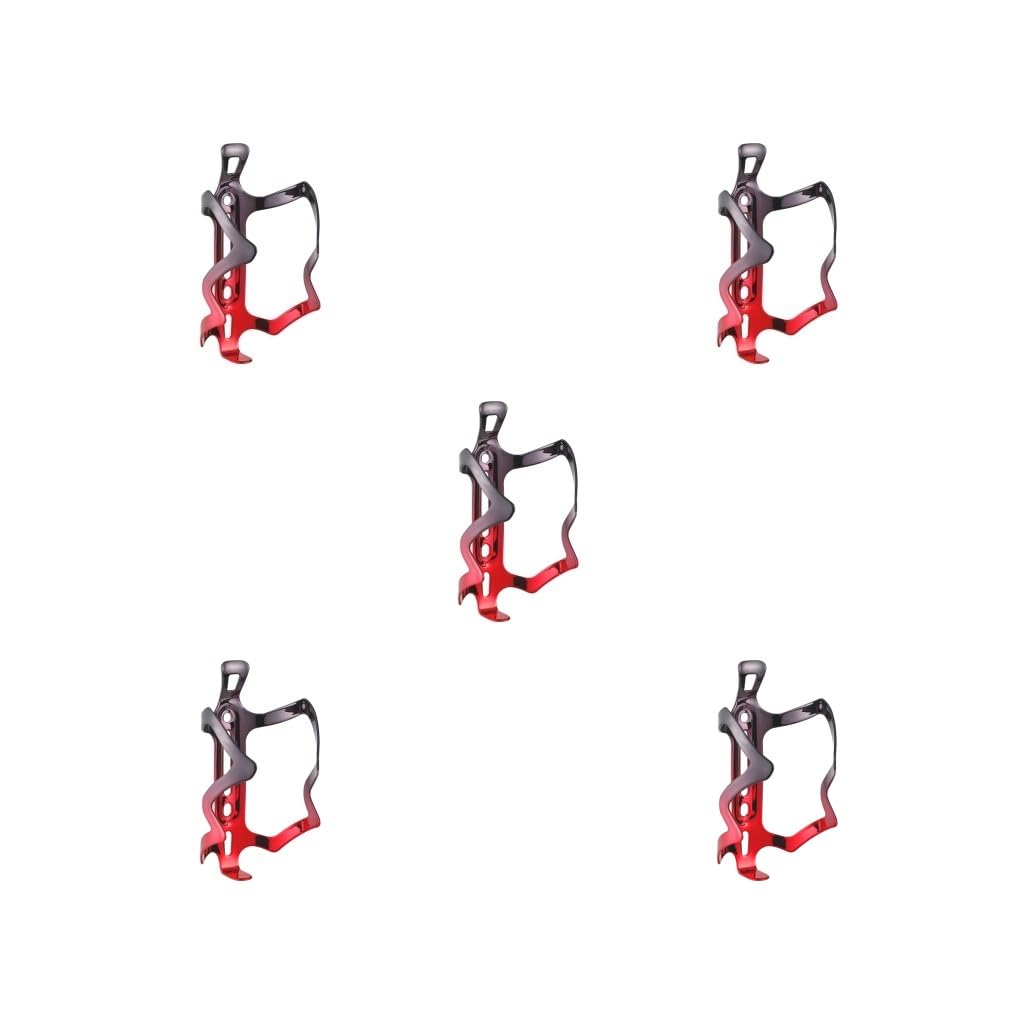 Fahrrad-Flaschenhalter, Aluminiumlegierung, abnehmbarer Getränkehalter, Wasserkocherhalterung, Organizer, Schwarz / Rot