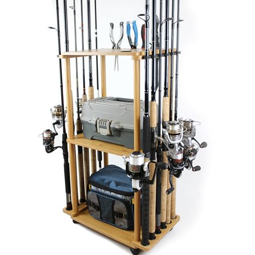 Rush Creek Creations 12 Fishing Rod Tackle Cart