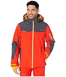 Spyder Men’s Chambers Gore-Tex Ski Jacket – Male Full Zip Hooded Winter Coat, X-Large, Volcano
