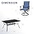 VICLLAX 7 Pieces Outdoor Dining Set, Patio Furniture Set of 6 Patio Swivel Dining Chairs and Rectangular Patio Table with Storage Shelf, Navy Blue Chairs & Black Tabletop