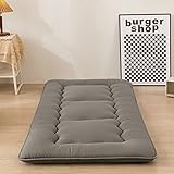 MAXYOYO Cot Japanese Floor Futon Mattress, Single Size Tatami Mat Sleeping Pad Foldable Roll Up Boys Girls Narrow Mattress Kids Lounger Pillow Bed