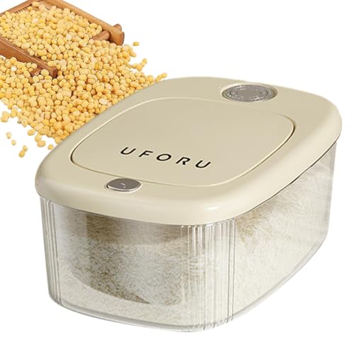 Zetqhuu Dispensador Grande de Arroz, Caja Organizadora de Arroz Prensado Dispensador de, Contenedores Herméticos Reutilizables para Organización y Almacenamiento en Despensa