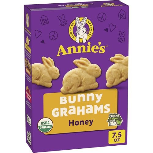 Annie's Organic Baked Bunny Grahams Snacks, Honey, 7.5 oz