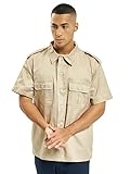 Gerader Schnitt Brandit US Hemd Kurzarm Beige - XL