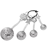 Ganz 4-Piece Measuring Spoons Set, Clam Shell/Starfish