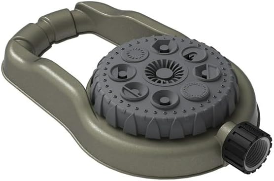 Expert Gardener 8-Pattern, Adjustable Area Sprinkler with Weighted Metal Base
