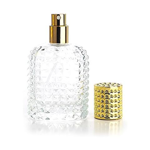 Enslz 50ml Refillable Clear Glass Luxury Spray Perfume Bottle Empty Atomizer Bottle Makeup Tool 2pcs free Funnel Filler Cover