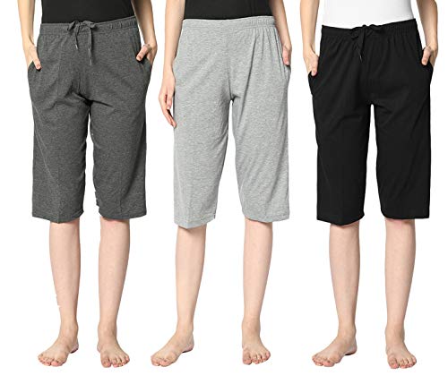 Image of Mack Jonney Regular Fit Women Capris(Pack of 3-MACK632906)