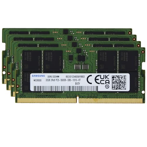 Image of Factory Original 128GB (4x32GB) Compatible for MSI Titan 18 HX A14V, A14VIG Gaming Laptop DDR5 5600MHz PC5-44800 SODIMM 2Rx8 CL46 1.1v Notebook Memory Module Upgrade RAM Adamanta
