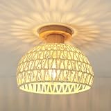 ⭐【Source d'éclairage】: Équipé de une douilles E27, Ampoule non incluse. Ce luminaire plafonnier simple et élégant est compatible avec toutes les ampoules E27 jusqu'à 60W. Tension: 110-240V.