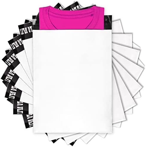 Fenia Poly Mailers 10x13 inch Medium Shipping Bags for T Shirt, Poly Packaging Bags, Self Seal Shipping Envelopes, White Mailing Bags, Shipping Bags for Small Business-(2Mil 80Pcs)