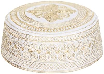 Muslim Prayer Kufi Hat Men Islam Skull Embroidery Cap Beanie Hat Arabian Omani Turkish Pra...