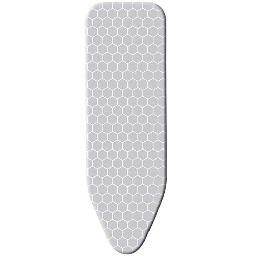 Minky Easy Fit Ironing Board Cover 122 x 38 cm, Elasticated Cover with Double Layer Foam, Made in the UK