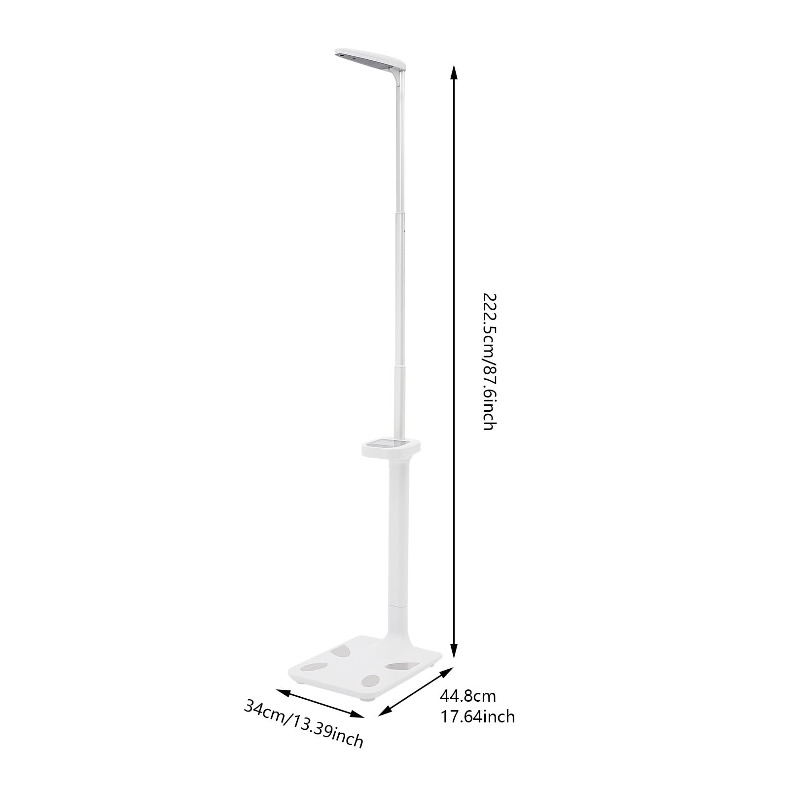 Digital Physicians Scale, 440lbs/200kg Capacity Digital Medical Scale 80-195cm Multifunction Physician Medical Body Weight Scale Height and Weight Scale Ultrasonic Height Body Fat Analyzer