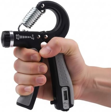 Hand Grip Ajustável Profissional 5-60kg com Contador Digital Fort...