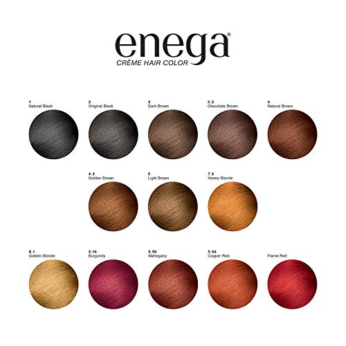 Image of Enega No Ammonia Grey Coverage Long Lasting Creme Hair Color with Argan Oil & Green Tea Extract - Pack of 1(150 ML) (Golden Blonde)