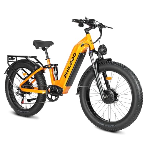 PHILODO 5000𝕨 Dual Motor E-Bike 60V Electric Bike for Adults,45MiIe