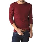 [LIMITED SELECT] (リミテッドセレクト) M1.5 無地フライスクルーネック7分袖Tシャツ カットソー メンズ RE-0341 3L サイズ D ワイン
