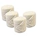 Jeffers Horse Fleece Polo Wraps 4 Pack and Equine Health Record 1 Pack Kit – Leg Wrap Accessories for Training Riding Turnout Stable, Hoof Care Tracker, Equestrian Horse Supplies - White