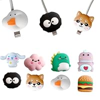 COYUN 8 Stück ladekabel Schutz, Früchte Tiere Kabelschutz, Kabel Schutz, Niedlich Tier beißt Kabel Saver Kabelbruchschutz Kunststoff Tiere Ladekabel Saver für Ladekabelschutz, knickschutz Kabel