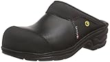 Sanita San Pro Light SB zertifizierter ESD Sicherheitsclog | Original handgemacht | Komfortabler, offener Lederclog, Größe: 44, Schwarz